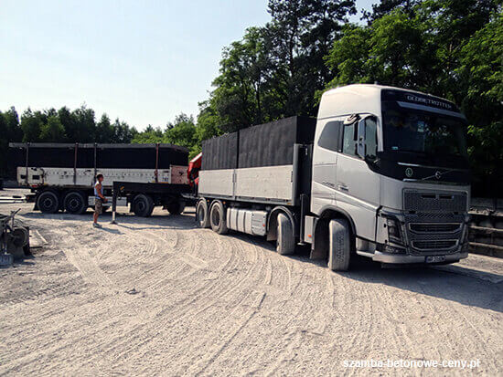 Transport szamba betonowego do Zbąszyń z wykorzystaniem HDS